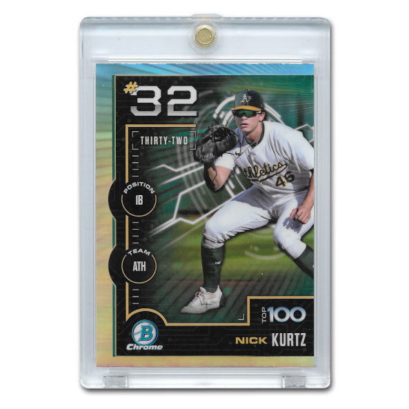Nick Kurtz 2025 Bowman Chrome Top 100 # 32 Pre-Rookie Card