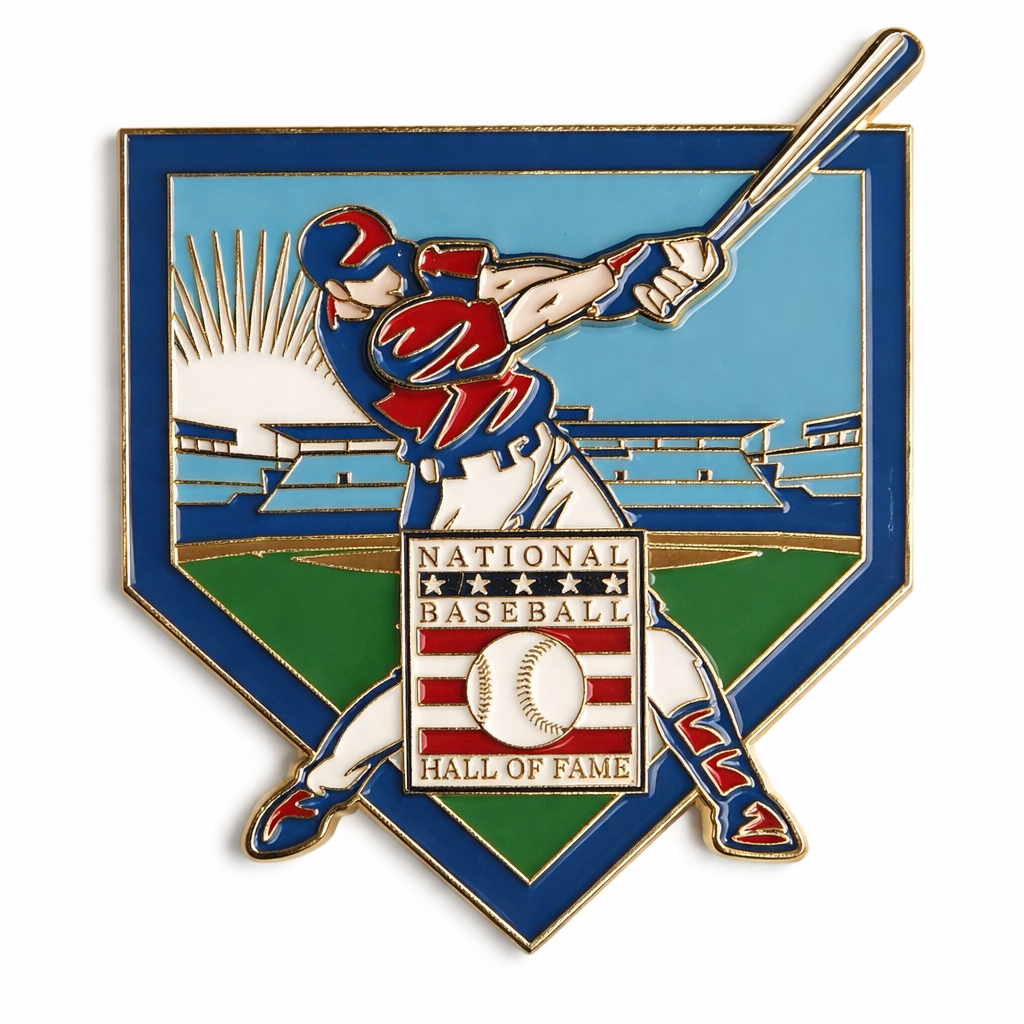 Baseball Hall of Fame Swinging Batter Rotating Magnet