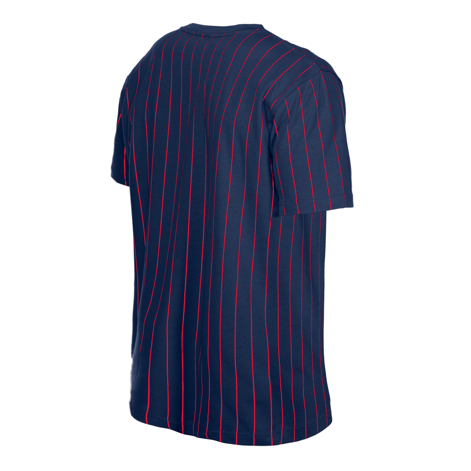 Men's New Era Atlanta Braves Pinstripe Navy MLB T-Shirt