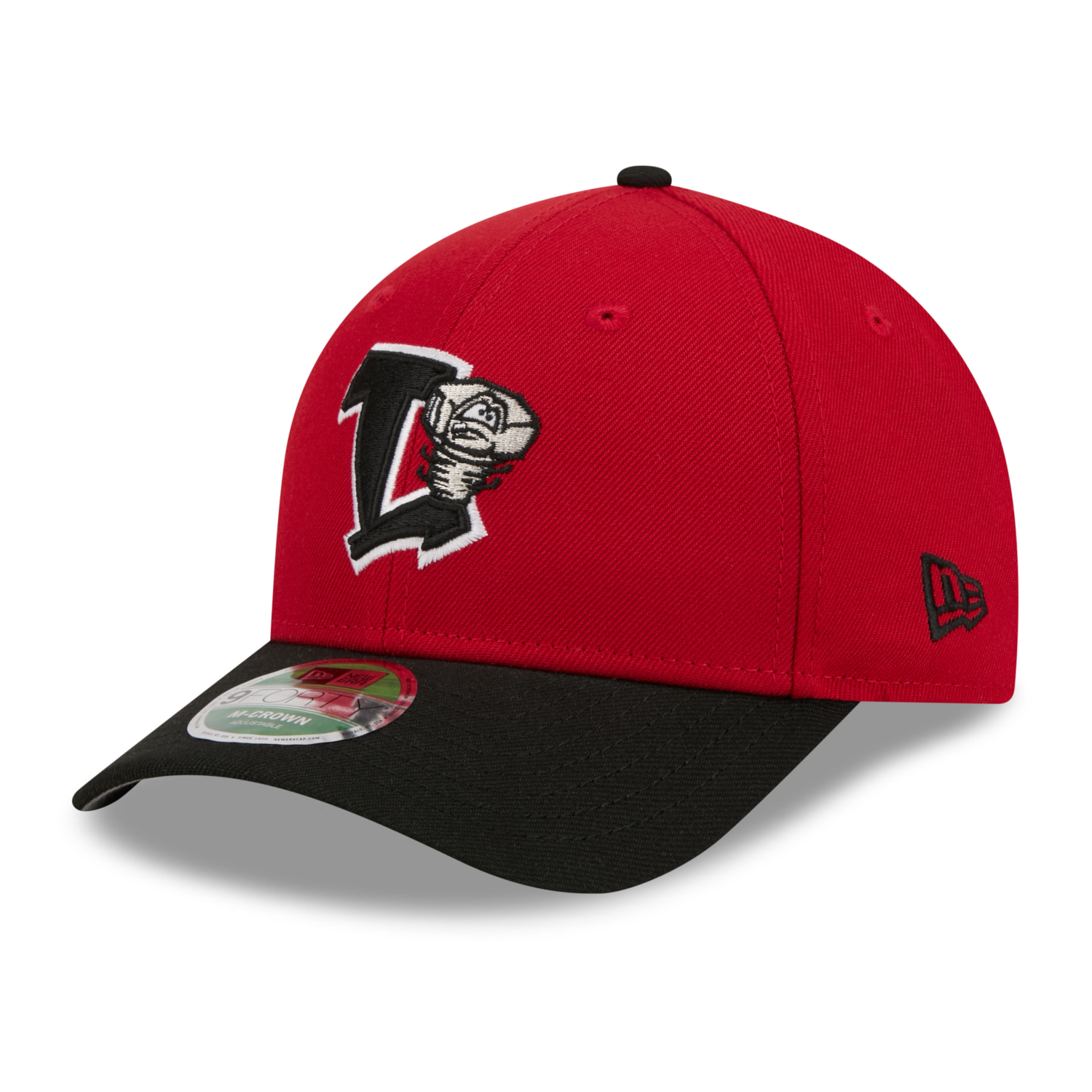 Men's New Era Lansing Lugnuts MiLB Logo 9FORTY M-Crown Red Snapback Cap