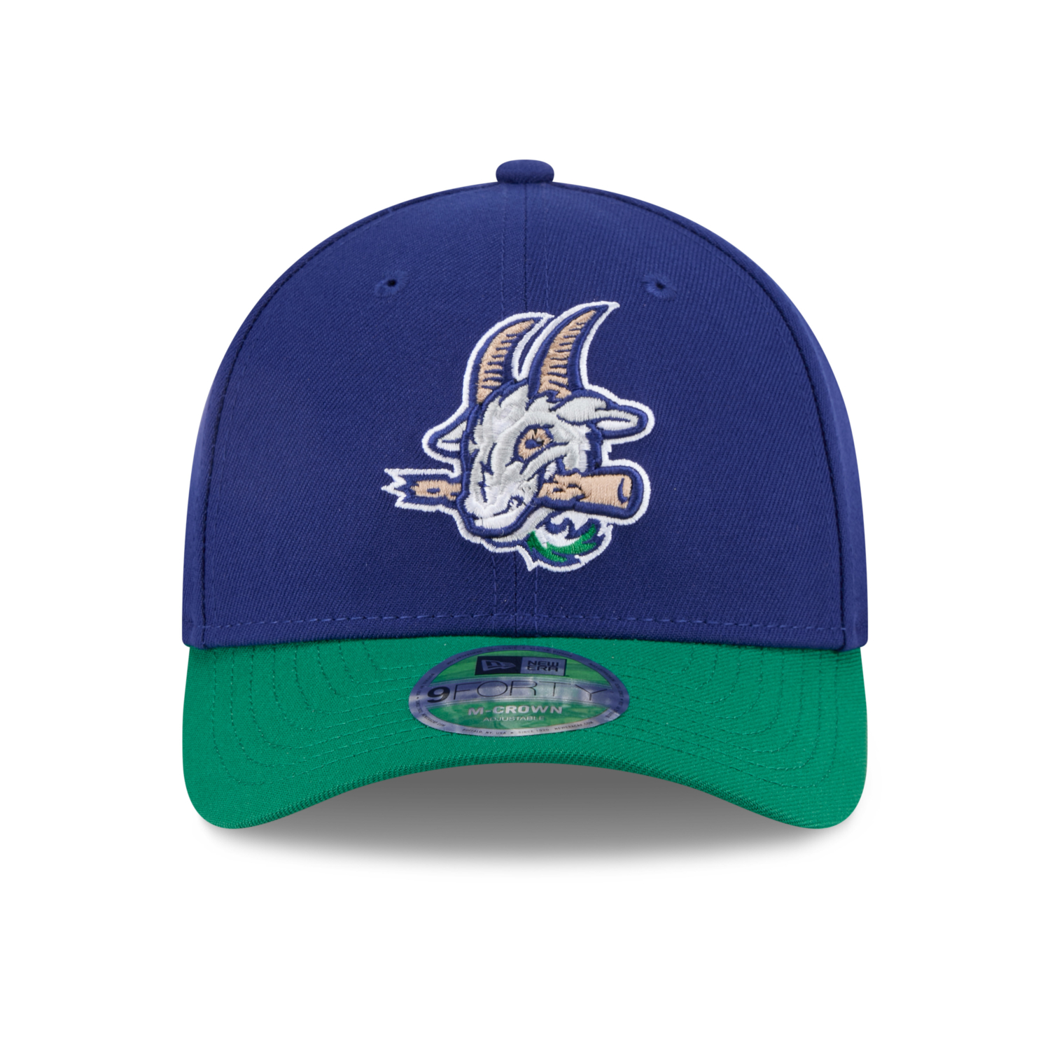 Men's New Era Hartford Yard Goats MiLB Logo 9FORTY M-Crown Royal Snapback Cap