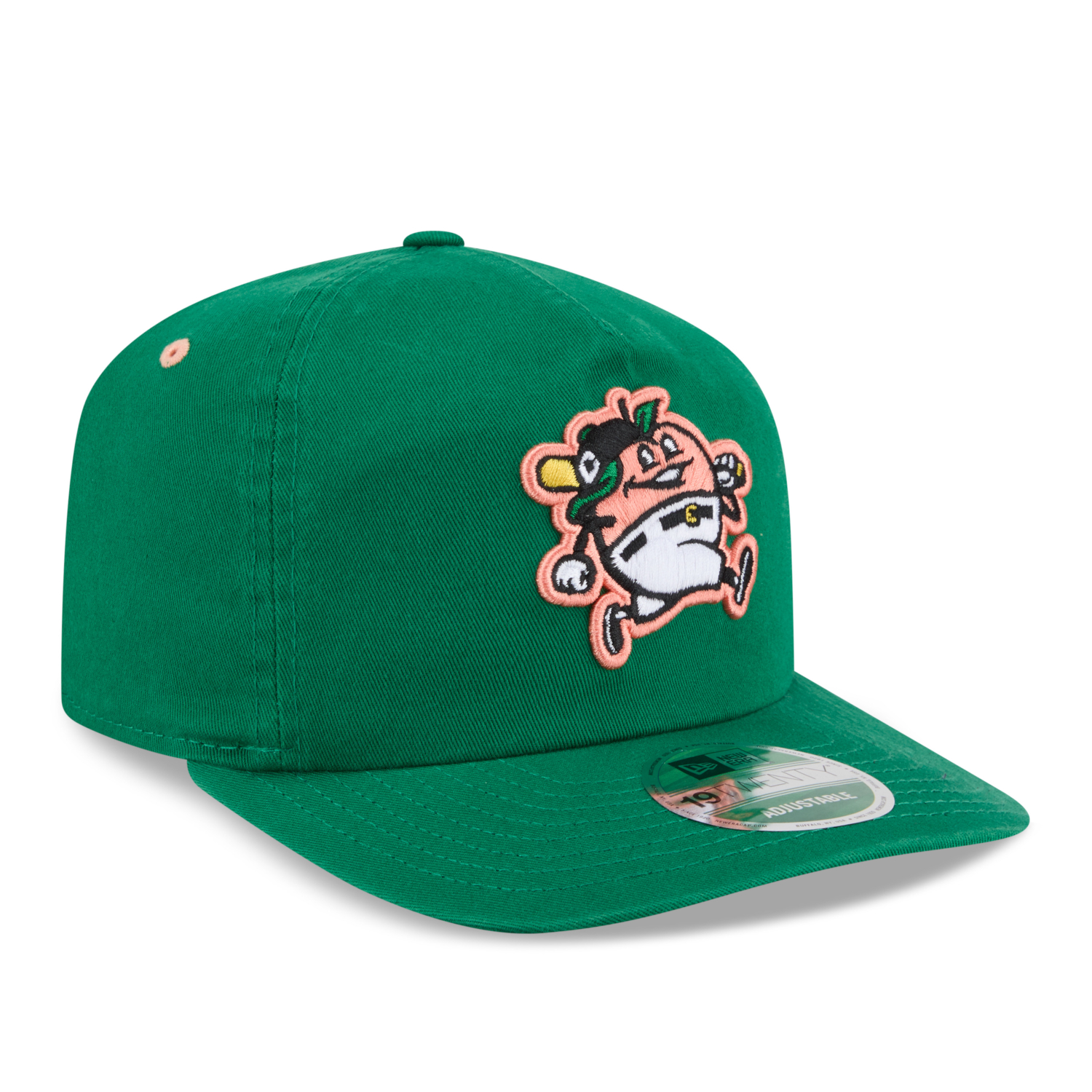 Men's New Era Columbus Clingstones MiLB 19TWENTY Green Snapback Cap