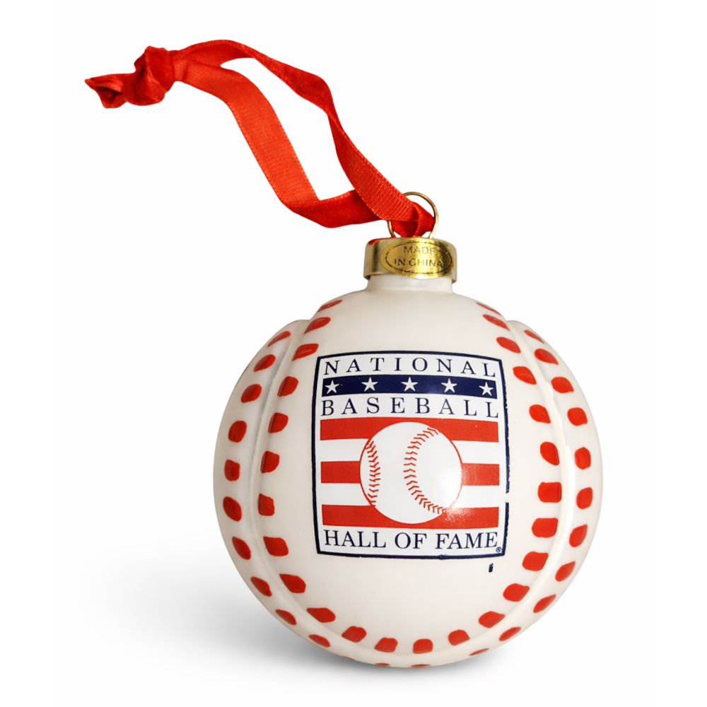 Baseball Hall of Fame Baseball Stitches Ornament