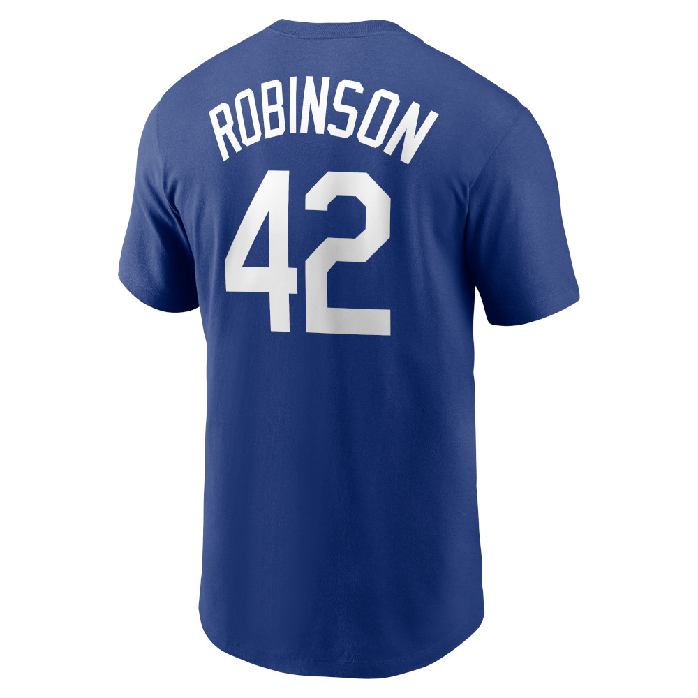 Men’s Nike Jackie Robinson Brooklyn Dodgers Cooperstown Collection Name & Number Royal T-Shirt