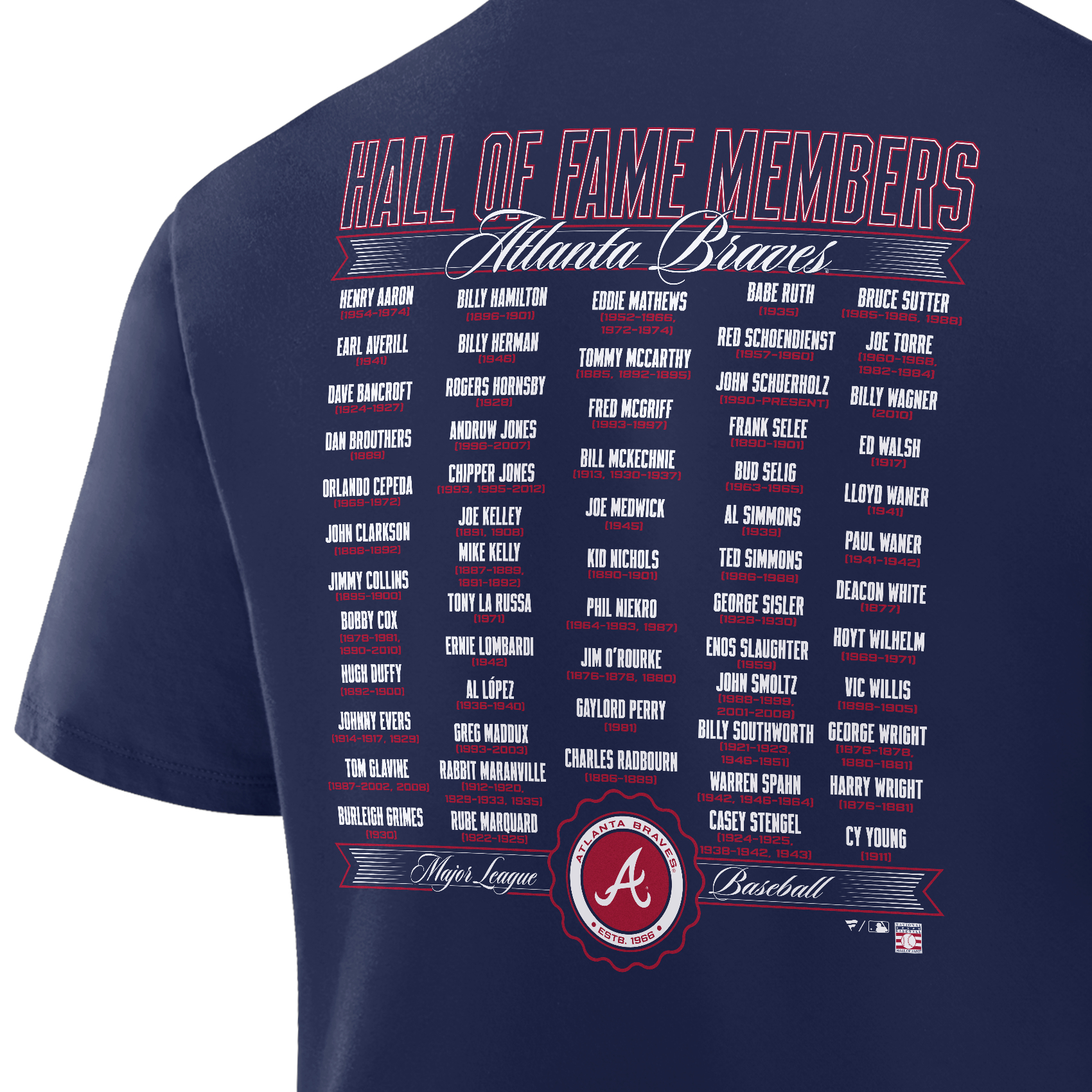 Men’s Atlanta Braves Hall of Fame Roster T-Shirt