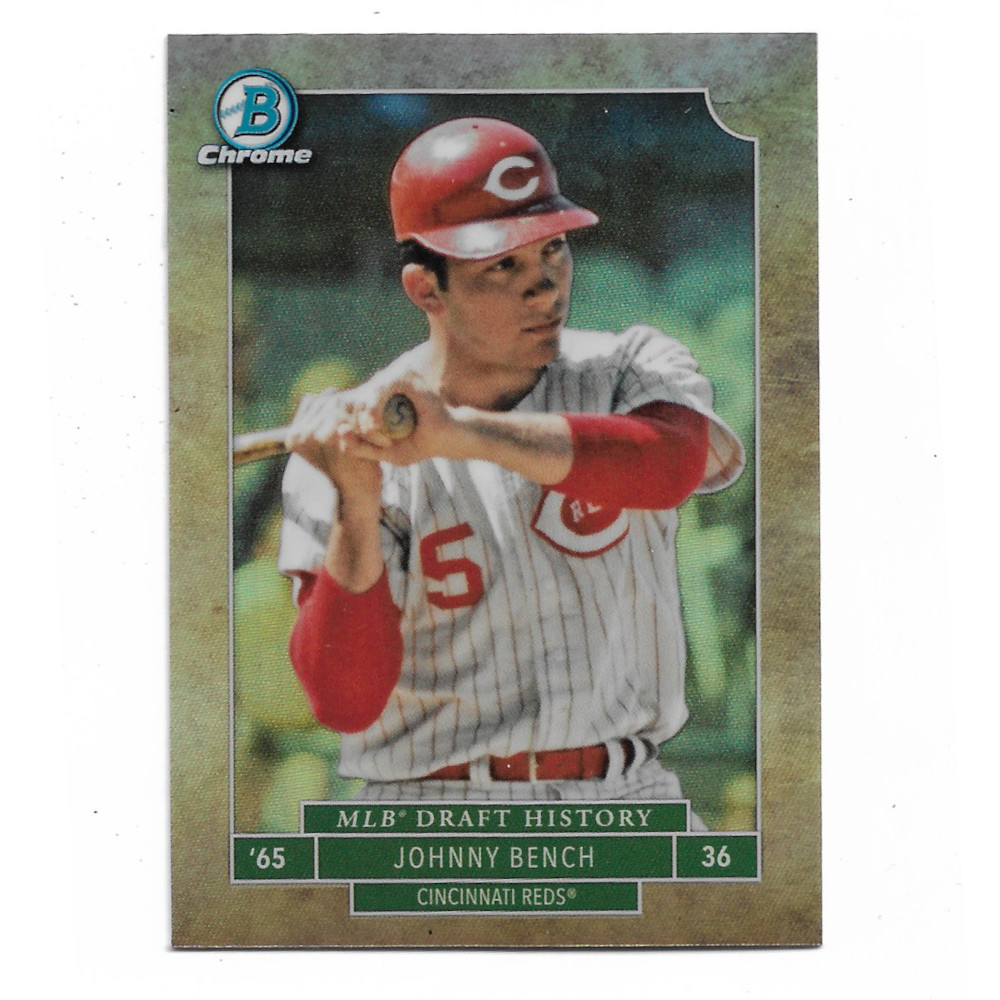 Johnny Bench 2016 Bowman Chrome Draft History # JB