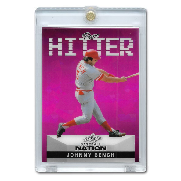Johnny Bench 2025 Leaf Baseball Nation Pink # 16 Ltd Ed of 5