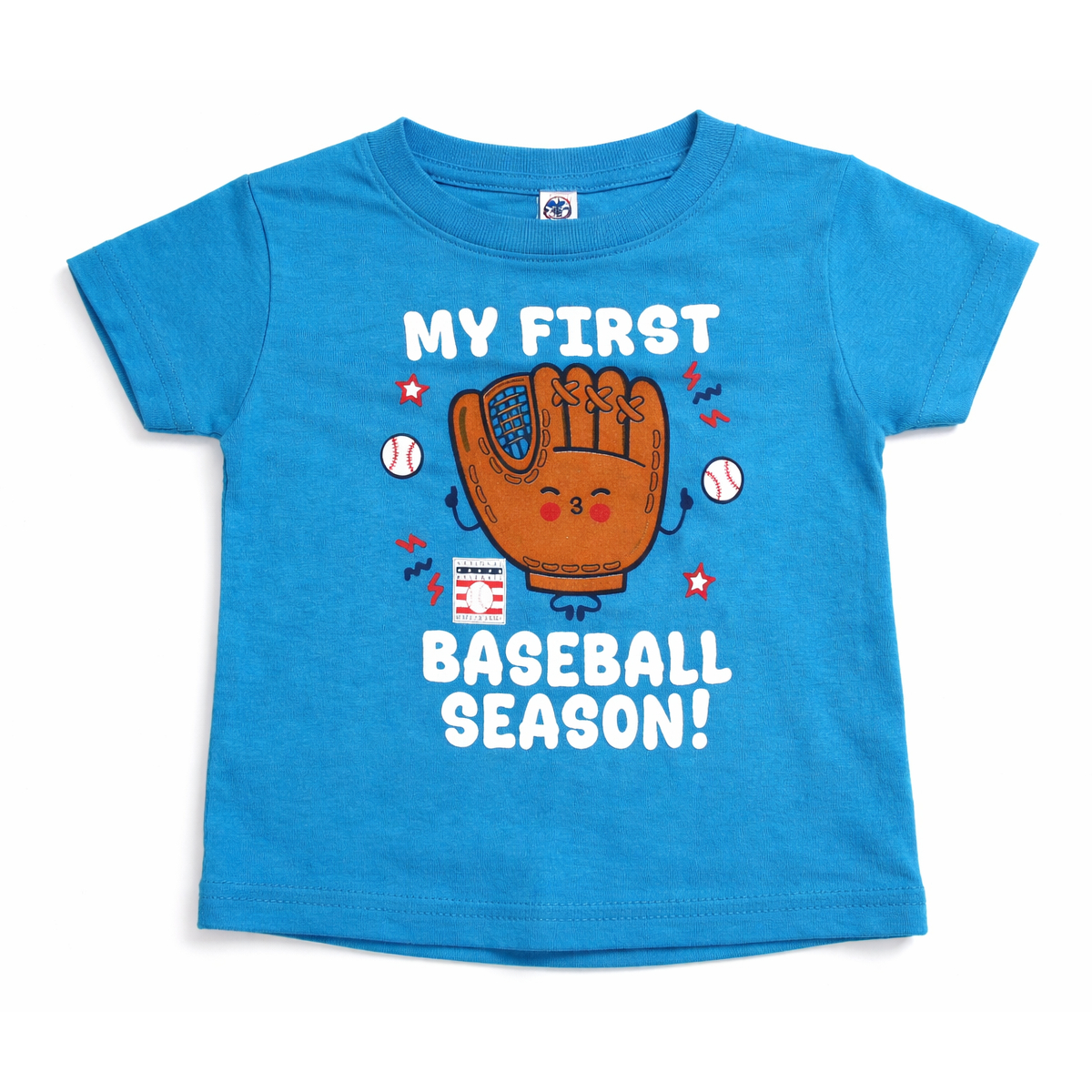 Infant Baseball Hall of Fame My First Baseball Season Turquoise T-Shirt