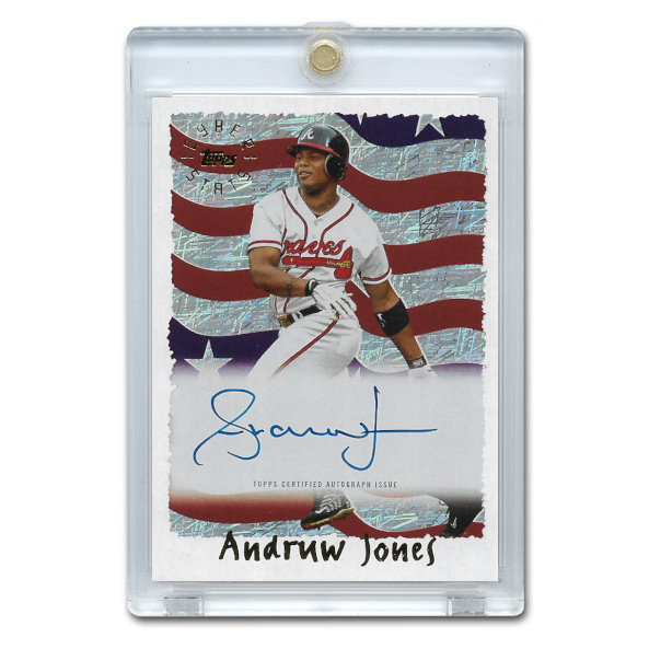 Andruw Jones Autographed Card 2025 Topps Archives Cyberstats # 95CA-AJ