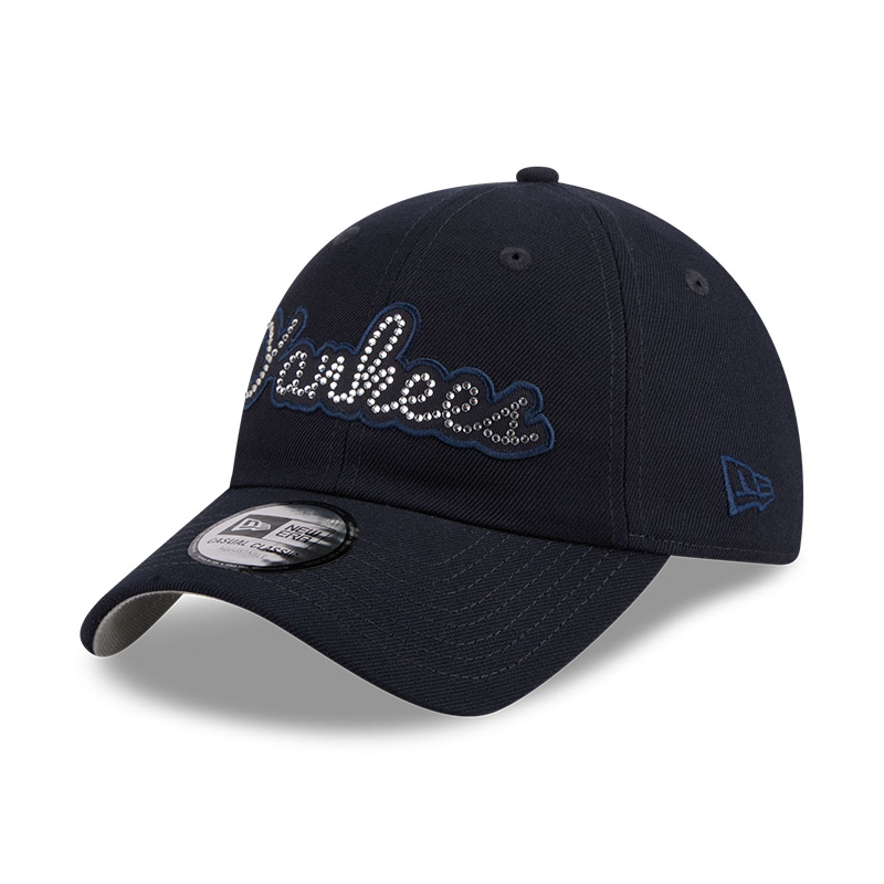 Women’s New Era New York Yankees Rhinestone Script Navy Adjustable Cap
