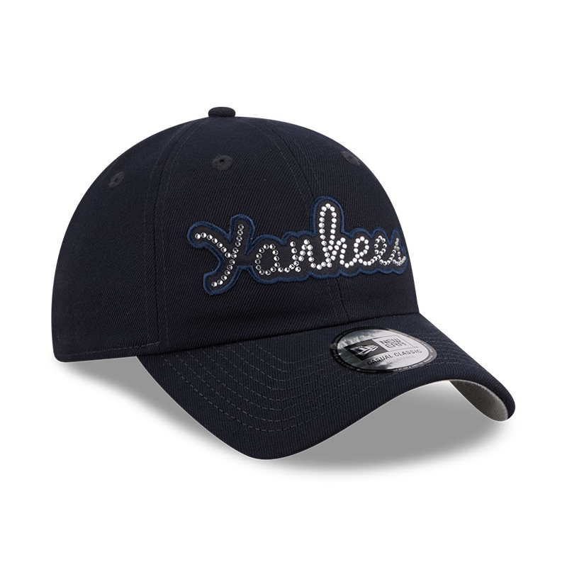 Women’s New Era New York Yankees Rhinestone Script Navy Adjustable Cap