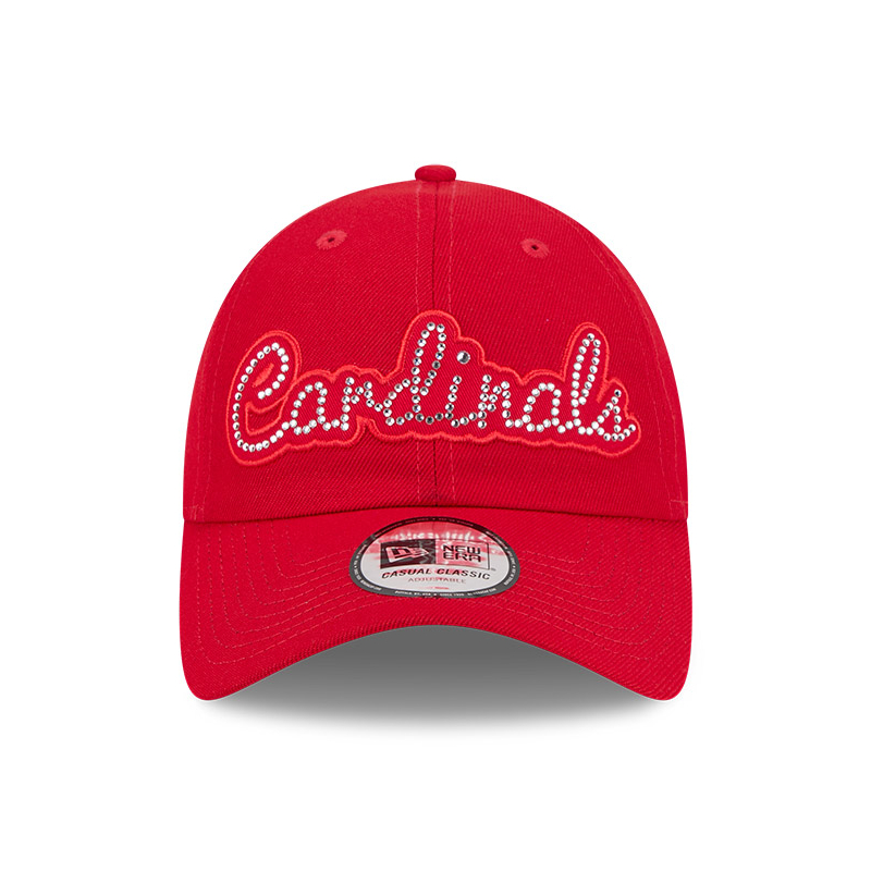 Women’s New Era St. Louis Cardinals Rhinestone Script Red Adjustable Cap