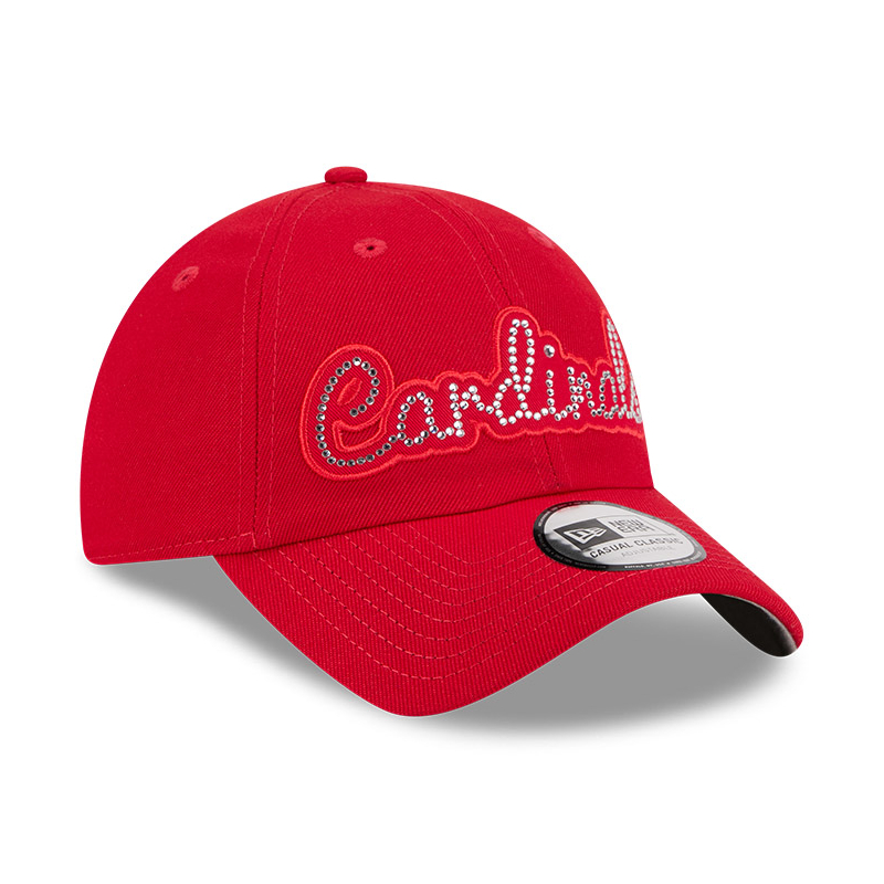 Women’s New Era St. Louis Cardinals Rhinestone Script Red Adjustable Cap