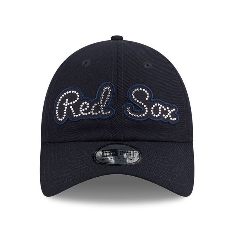 Women’s New Era Boston Red Sox Rhinestone Script Navy Adjustable Cap