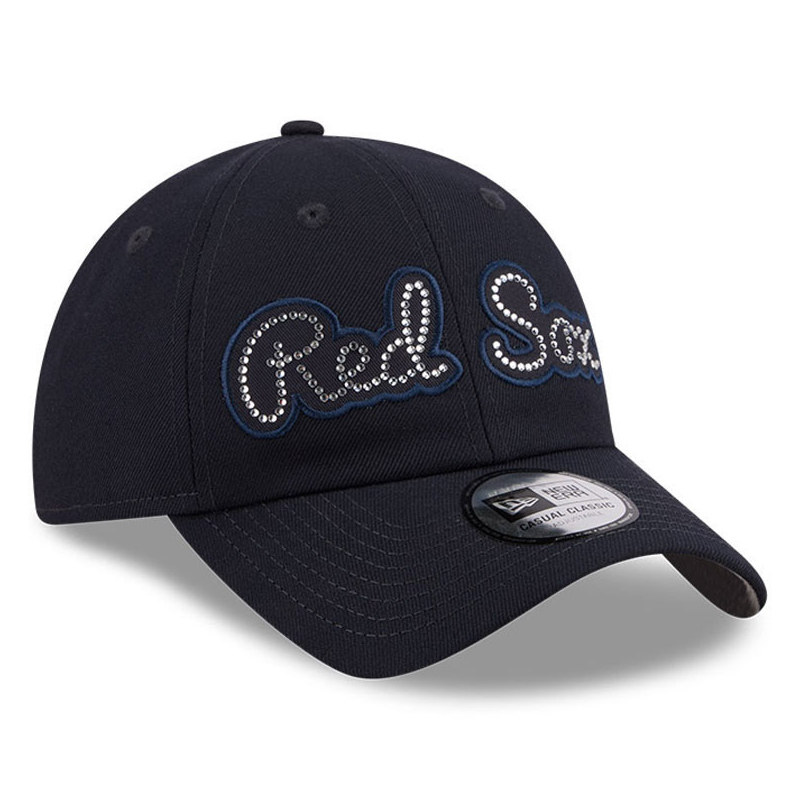 Women’s New Era Boston Red Sox Rhinestone Script Navy Adjustable Cap