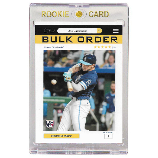 Jac Caglianone Kansas City Royals 2026 Topps Bulk Order # 4 Rookie Card