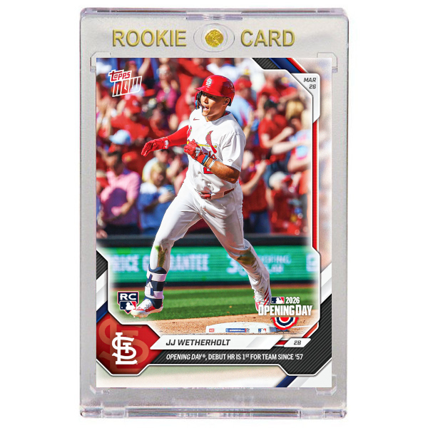 JJ Wetherholt St. Louis Cardinals 2026 Topps Now Opening Day # 8 Rookie Card
