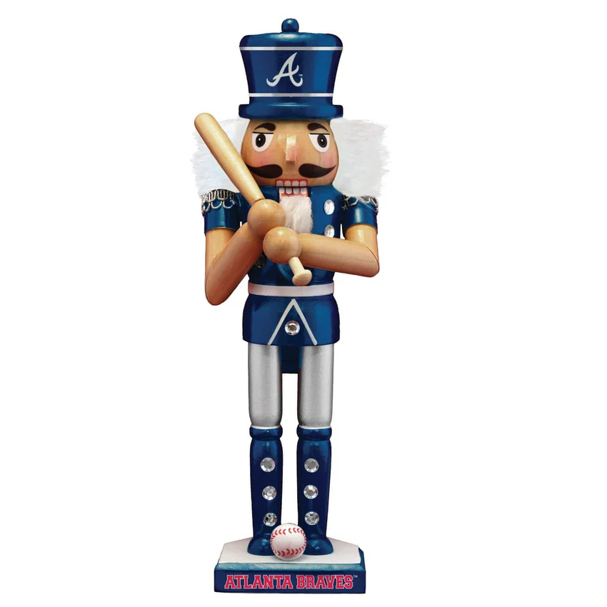 Atlanta Braves 12 Inch Wooden Holiday Nutcracker
