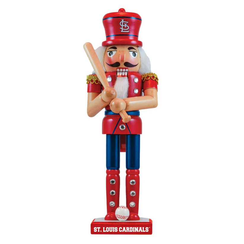 St. Louis Cardinals 12 Inch Wooden Holiday Nutcracker