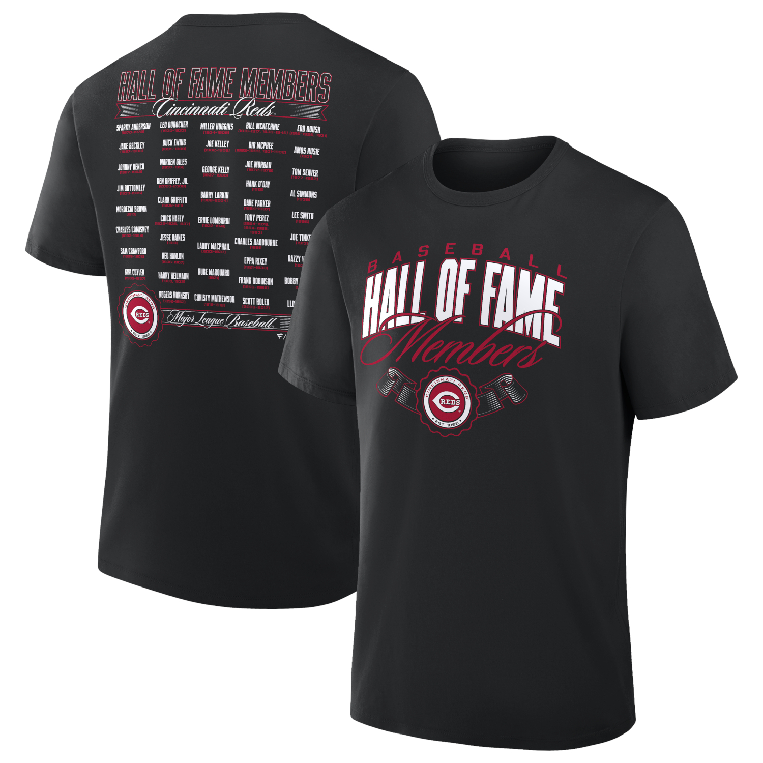 Men’s Cincinnati Reds Hall of Fame Roster T-Shirt