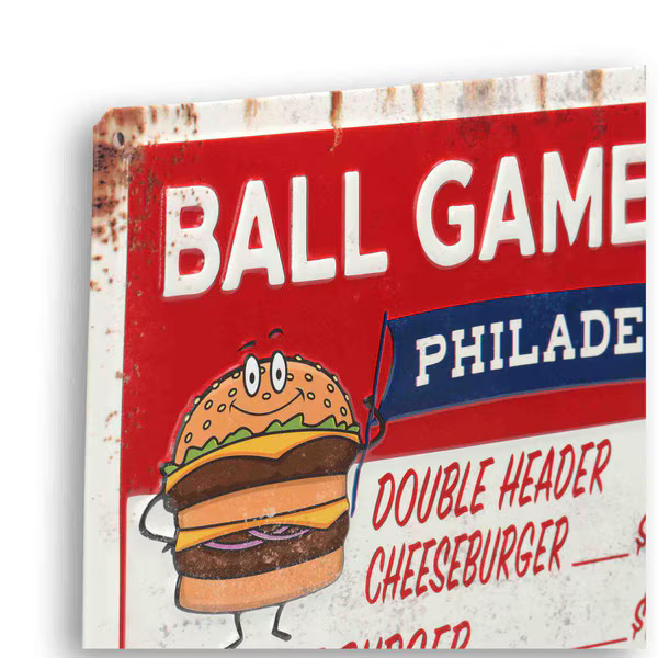 Philadelphia Phillies Ball Park Concessions 17 x 10 Metal Sign