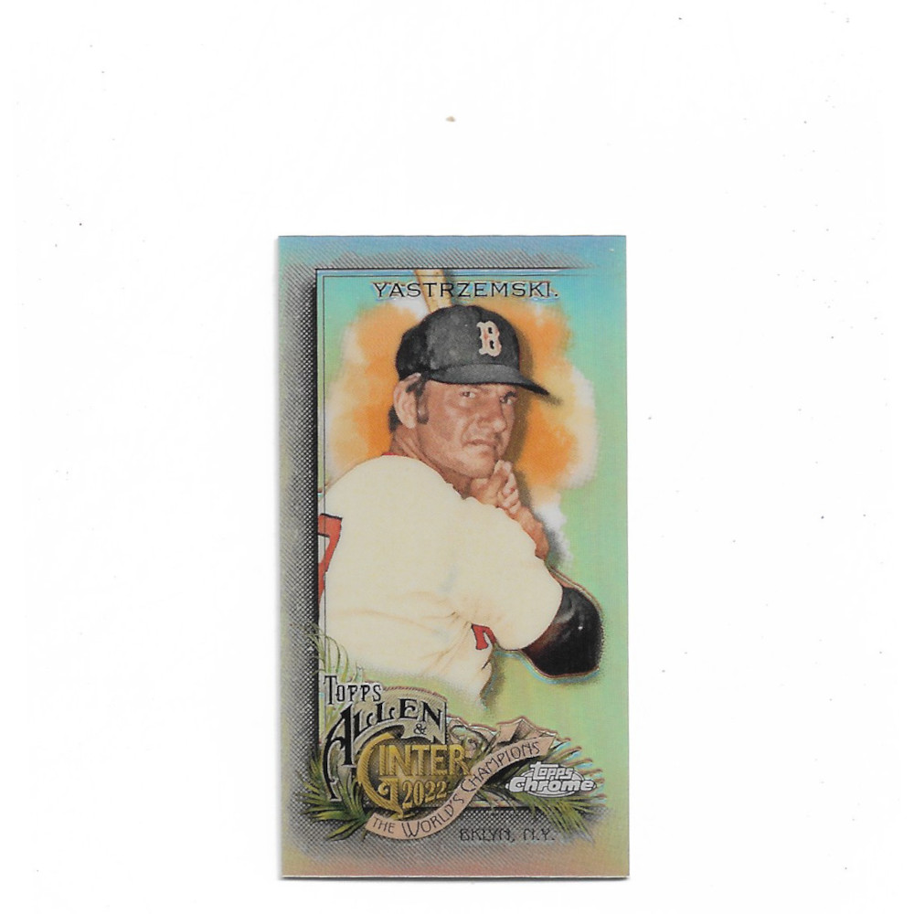 Carl Yastrzemski 2022 Topps Allen & Ginter Mini Chrome Refractor # 144