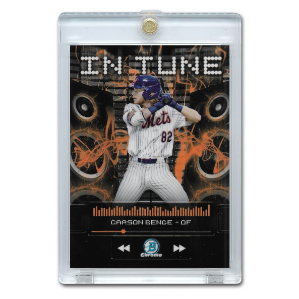 Carson Benge 2024 Bowman Chrome In Tune # 10 Pre-Rookie Card