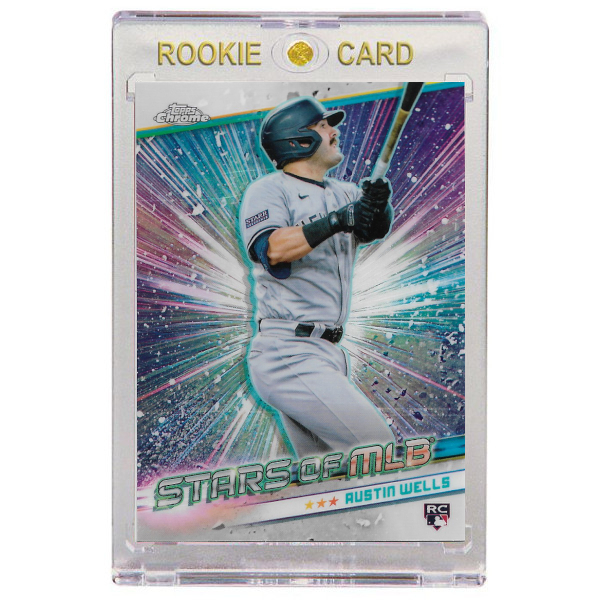 Austin Wells New York Yankees 2024 Topps Chrome Stars of MLB # 77 Rookie Card