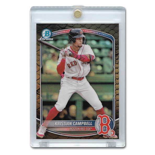 Kristian Campbell 2025 Bowman Chrome Prospects Reptillian Refractor # BCP-42 Pre-Rookie Card