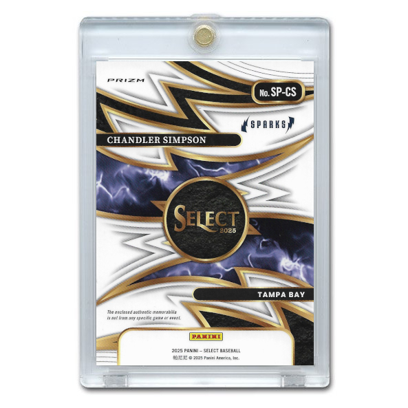 Chandler Simpson 2025 Panini Select Sparks Materials # SP-CS