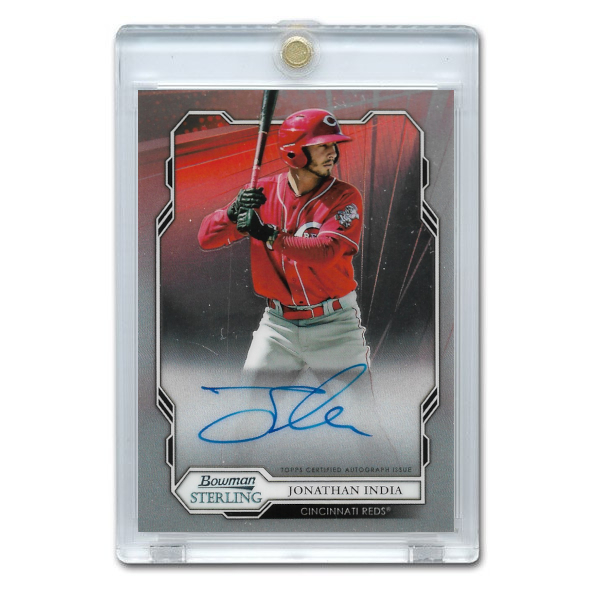 Jonathan India Autographed Card 2019 Bowman Sterling Prospect # BSPA-JI
