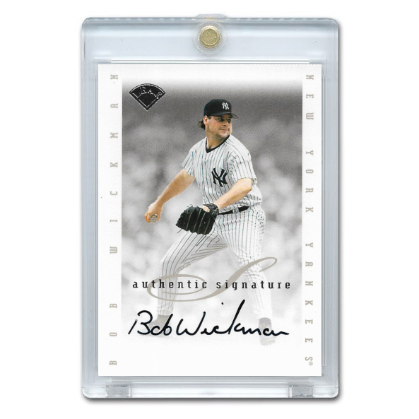 Bob Wickman Autographed Card 1996 Leaf Signature Silver