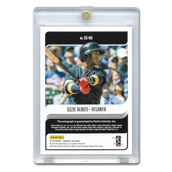 Ozzie Albies Autographed Card 2018 Donruss Significant Signatures # SS-OA