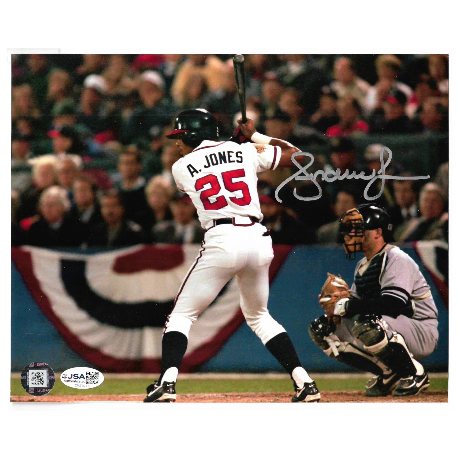 Andruw Jones Autographed 8X10 Photograph (JSA-11)