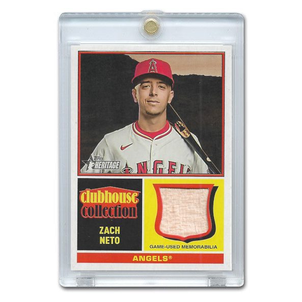 Zach Neto 2025 Topps Heritage Clubhouse Collection Relic # CCR-ZN