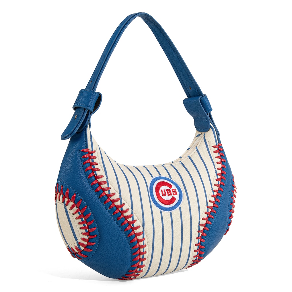 Chicago Cubs Baseball Stitches Striped Shoulder Bag