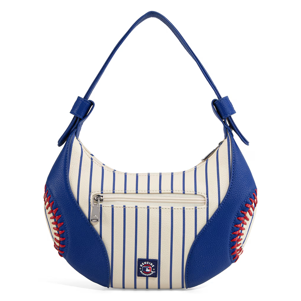 New York Mets Baseball Stitches Striped Shoulder Bag