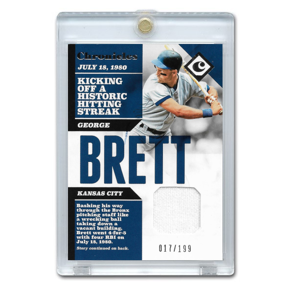 George Brett 2017 Panini Chronicles Swatches # CS-GB Ltd Ed of 199