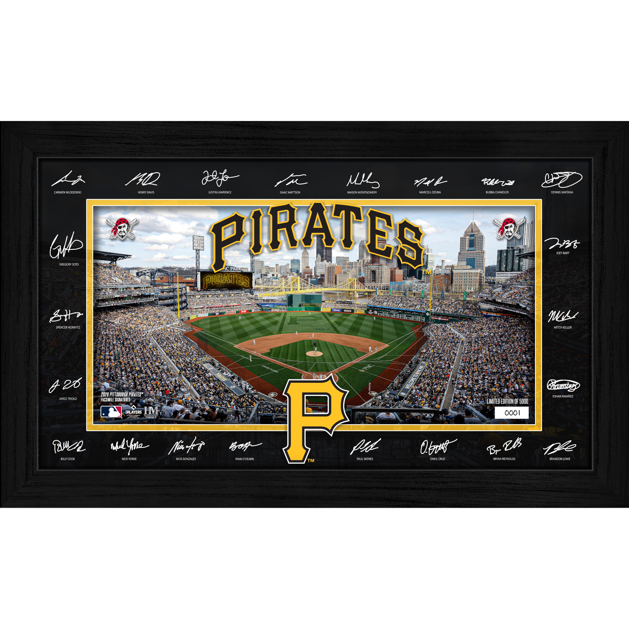 Pittsburgh Pirates Highland Mint 2026 Framed 12 x 20 Signature Field