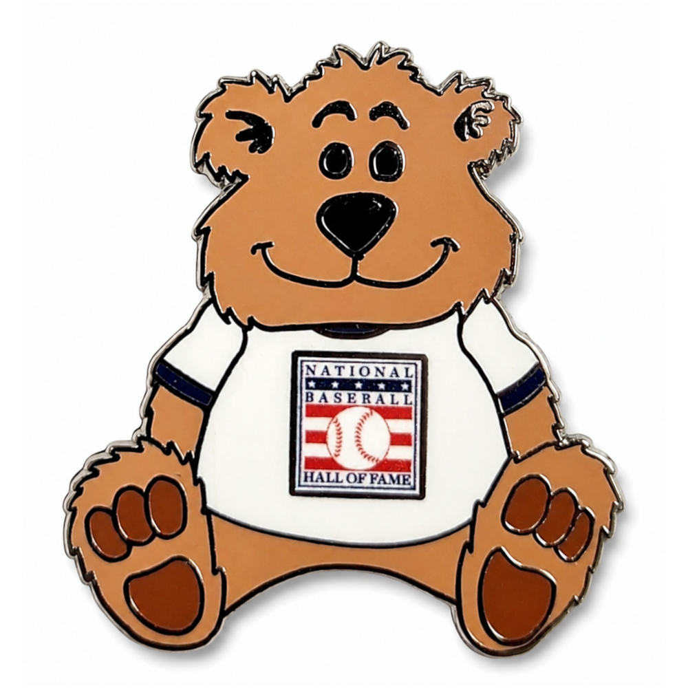 Baseball Hall of Fame Sitting Teddy Bear Collector’s Pin