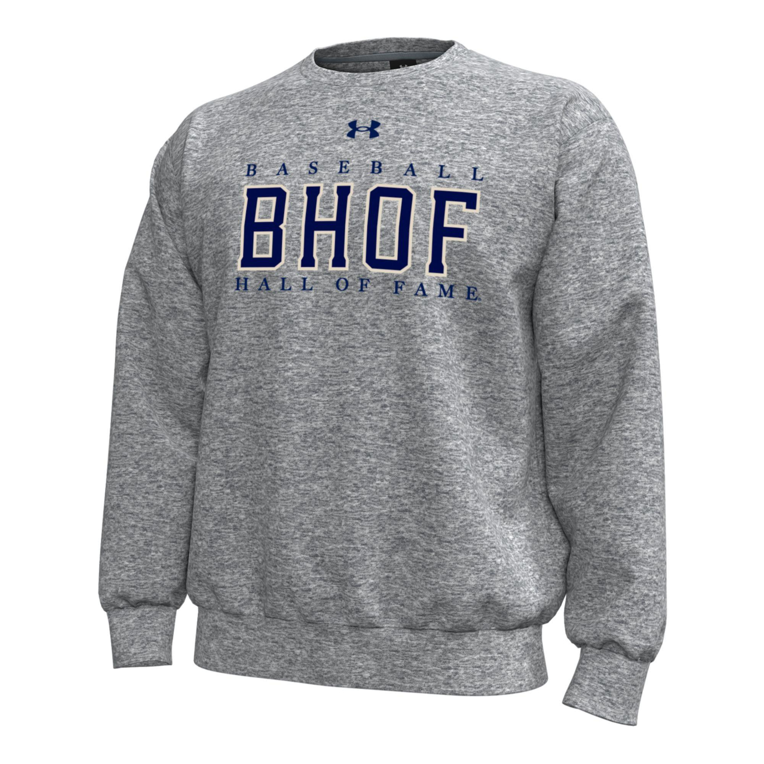 Men’s Baseball Hall of Fame Under Armour Grey Icon Fleece Crew
