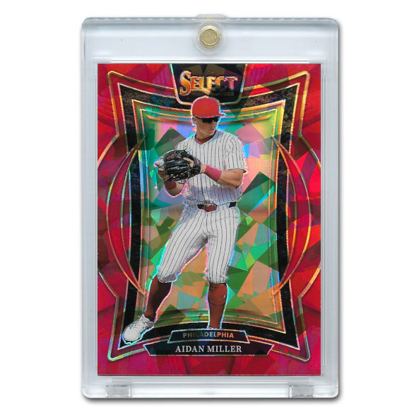 Aidan Miller 2025 Panini Select Red Holo # 23 Ltd Ed of 299 Pre-Rookie Card