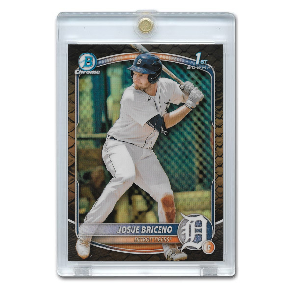 Josue Briceno 2025 Bowman Chrome Proscpect Reptilian Refractor #BCP-13 Pre-Rookie Card