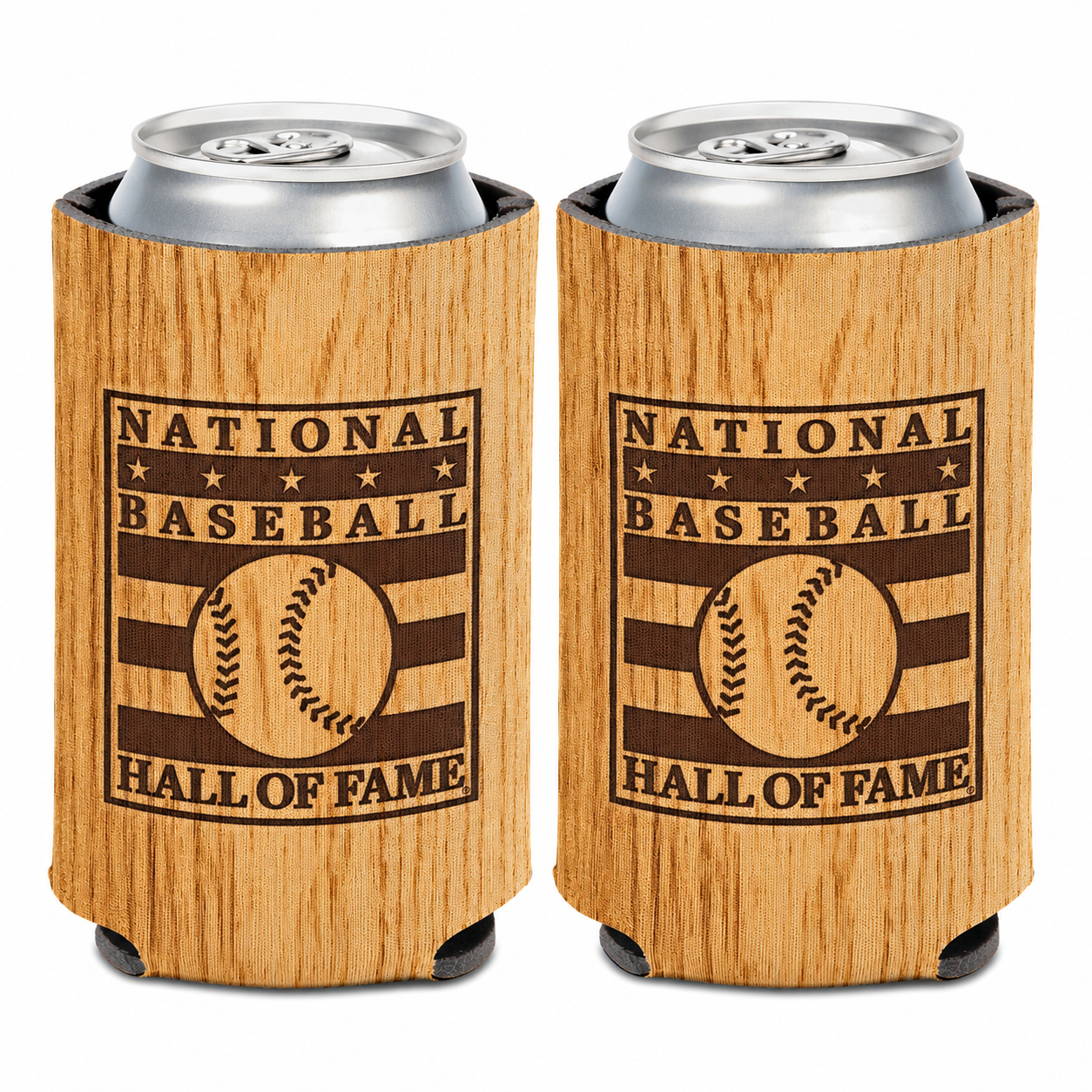Baseball Hall of Fame Wood Bat Can Cooler