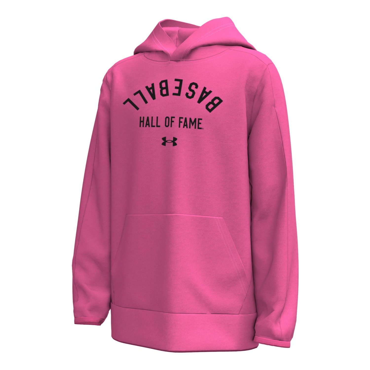 Youth Baseball Hall of Fame Under Armour Backwards Pink Hooded Sweatshirt