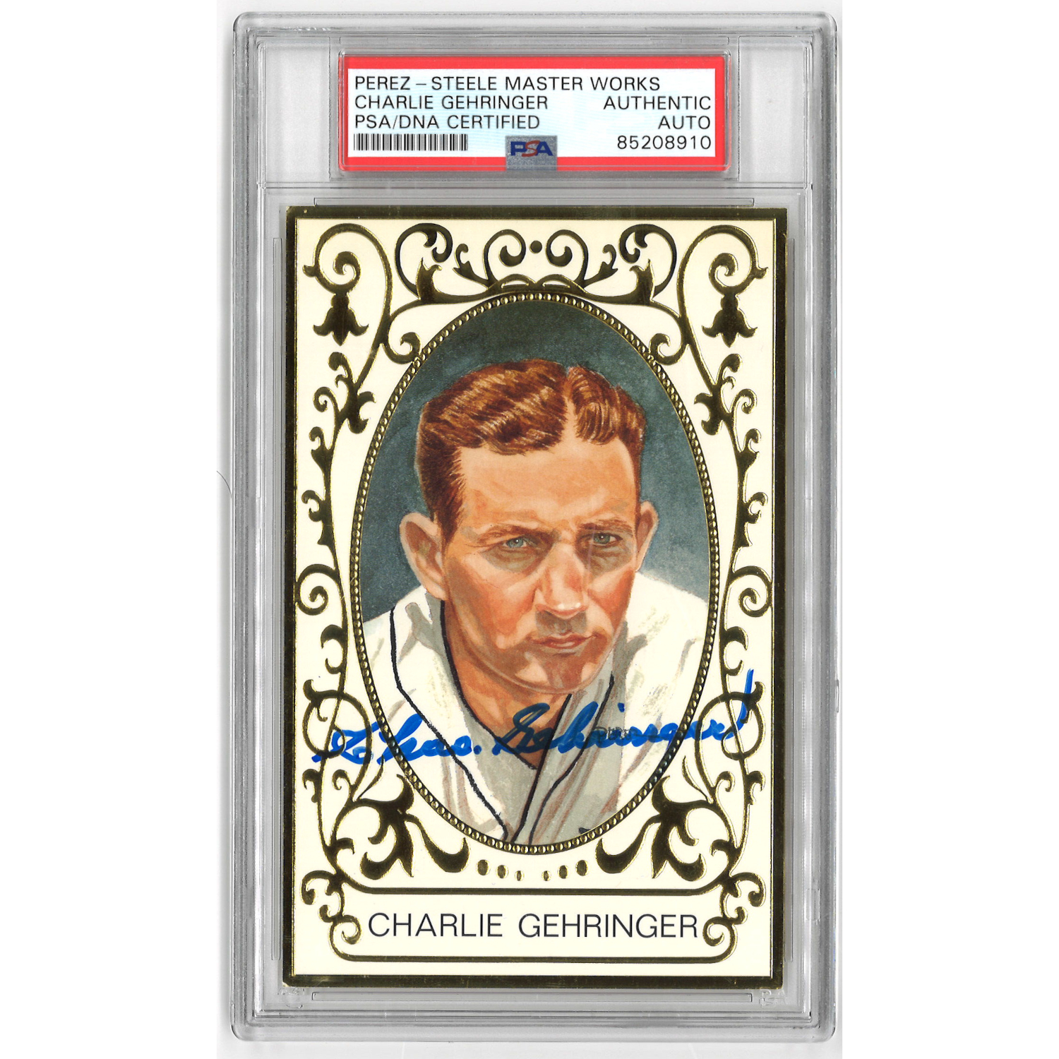 Charlie Gehringer Autographed Perez-Steele Master Works Series Postcard # 1 (PSA-10)