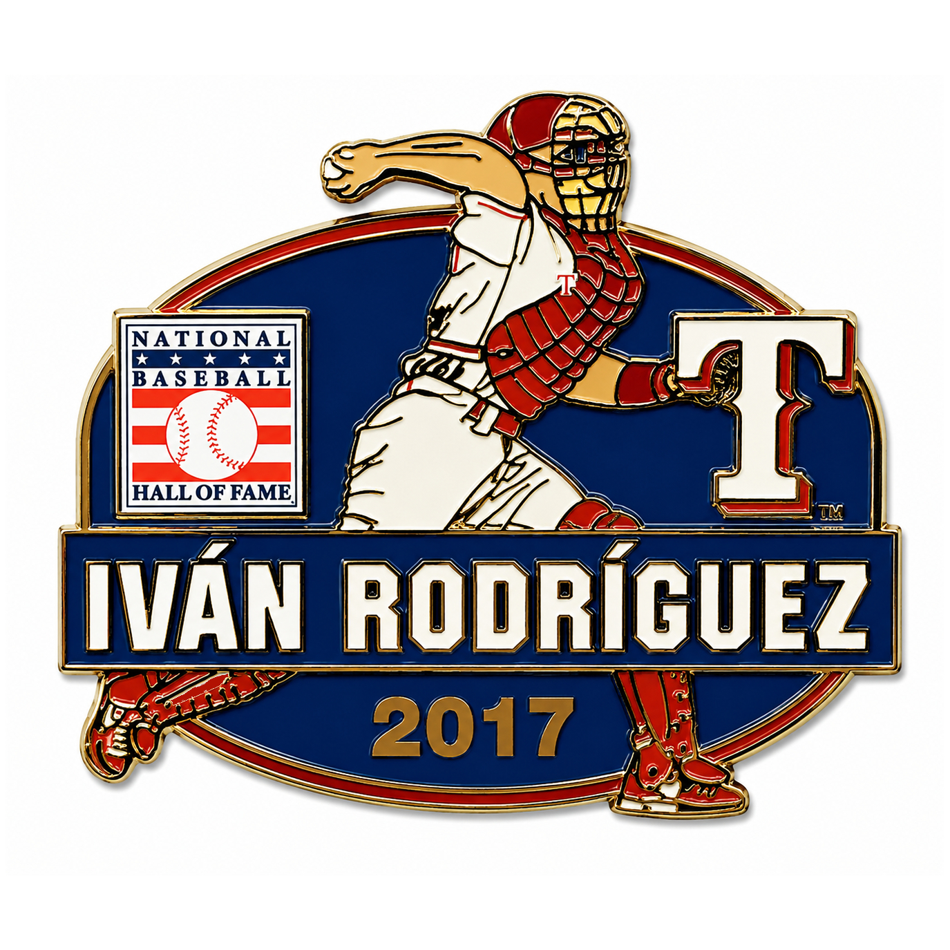 Ivan Rodriguez Texas Rangers Hall of Fame Class of 2017 Collector’s Pin