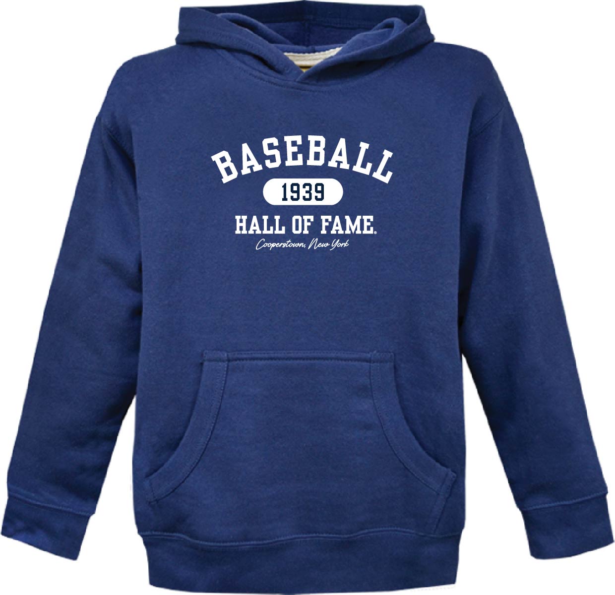 Youth Baseball Hall of Fame Red T-Shirt and Blue Hooded Sweatshirt Combo