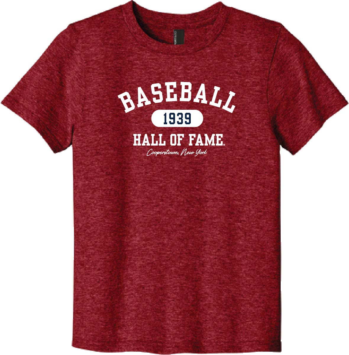 Youth Baseball Hall of Fame Red T-Shirt and Blue Hooded Sweatshirt Combo