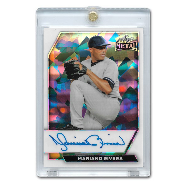 Mariano Rivera Autographed Card 2026 Leaf Metal White Shimmer # OC-MR2 Ltd Ed of 9